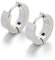 Bungsa Creolen silber gravierbar 5mm - 1 Paar Klappcreolen Edelstahl (Ohrstecker Creolen Ohrhänger Huggie Ohrschmuck Gravur engravable Ohrklemmen Damen Frauen Herren Mode)