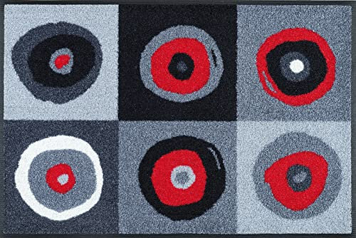 wash+dry Fußmatte, Sergej grey 50x75 cm, innen und außen, waschbar