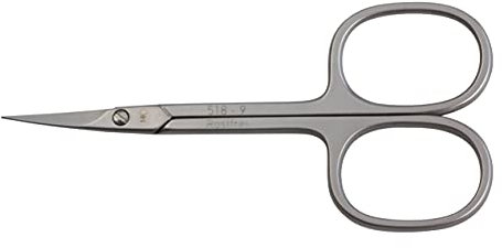 HK Manicure by Hans Kniebes – 9 cm gebogene Hautschere – extra präzise, rostfreie, antiallergene Nagelhautschere – Edelstahl