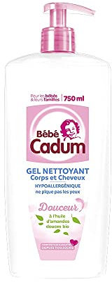 Bébé Cadum Hygiène et Soin Bébé Gel Corps et Cheveux Pompe, 750ml
