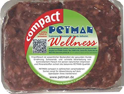 petman compact Wellness, 22 x 500g-Beutel, Tiefkühlfutter, gesunde, natürliche Ernährung für Hunde, Hundefutter, Barf, B.A.R.F.