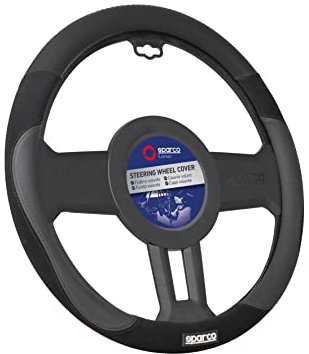 Sparco Lenkradbezug S122 Schwarz in Wildleder + PVC, SPCS122BK