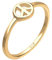 Elli Ring Damen Statement Peace Symbol in 925 Sterling Silber Vergoldet