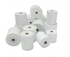 Bonrolle, Normalpapier (mit Durchschlag), 76mm, weiß, gelb (VE:50 Stück)