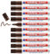 edding 3000 Permanentmarker - dunkel-braun - 10 Stifte - Rund-Spitze 1,5-3 mm - schnell trocknender Permanent Marker - wasserfest, wischfest - für Karton, Kunststoff, Holz, Metall - Universalmarker