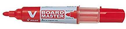 Pilot BEGREEN V-Board Master Marker trocken abwischbar Rundspitze M 4 mm 10 Stück rot