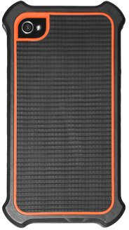 Cellet Armor Bumper Case für Apple iPhone 4 & 4S – Schwarz/Orange