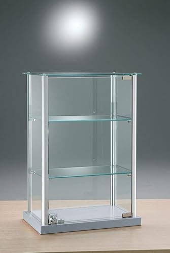 ITALFROM Vetrina da Banco in Cristallo Temperato con 2 Ripiani Regolabili in altezza - 40X25X h60 - Made in Italy