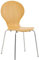 CLP Stapelstuhl Diego I Komfortabler Esszimmerstuhl I Metallgestell, Holzsitz I Ergonomisches Design I Platzsparend In Esszimmer Und Küche, Farbe:Natur