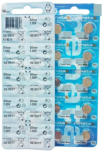 10 x Renata 389 Swiss Made Lithium Coin Cell Battery SR1130W