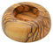 Teelichthalter Olivenholz rund, flach - Kerzenhalter Holz aus Bethlehem