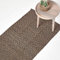 Homescapes Naturfaser-Teppichläufer, 66 x 200 cm, 100% Jute-Küchenläufer, mit geometrischem Rautenmuster, schwarz-beige