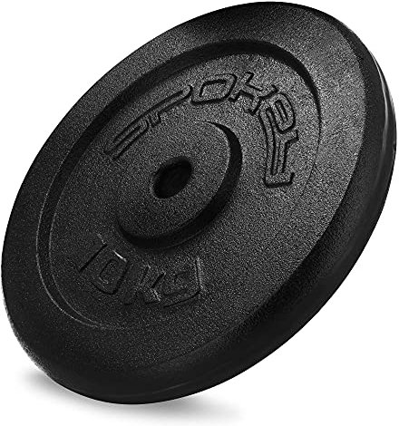 Spokey SINIS Gusseisen-Hantelscheibe, Schwarz, 10 kg