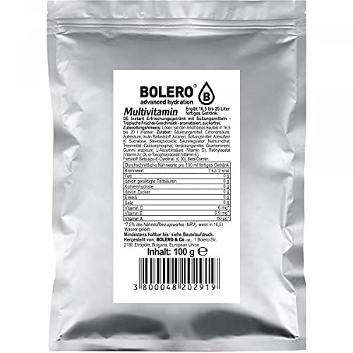 Bolero Drink - Multivitamin mit Stevia - 100g Beutel