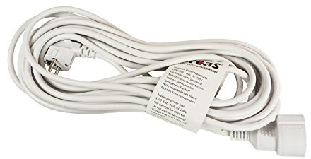 Arcas 93700010 - Verlängerungskabel mit Kinderschutz, Kabellänge ca. 10 m, in weiß, Anschlussleistung 3500 Watt, Spannung 230 Volt, für Haushaltsgeräte und elektronische Geräte im Innenbereich
