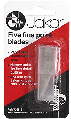 Jakar Five Fine Point Blades Refill For Use With Knives 7312 & 7313