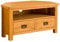Lanner Oak Corner TV Stand Unit for Living Room or Bedroom | Roseland Furniture Traditional Rustic Waxed 90 cm Solid Wood Television Cabinet Suitable for TVs up to 40 inches | Fully Assembled