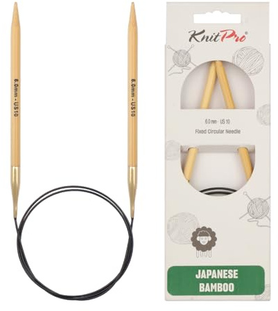 KnitPro K22211 Rundstricknadel, Bamboo, Braun, 40 cm x 6 mm