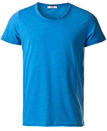 Yazubi Herren T-Shirt mit Rundhalsausschnitt Noah, Blau (Blue), L