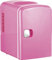 Rosenstein & Söhne Mini réfrigérateur 2 en 1 avec prise 12/230 V - Rose