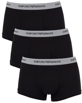 Emporio Armani Uomo 3-Pack Boxer Essential Core Logoband Boxer, Nero, XXL