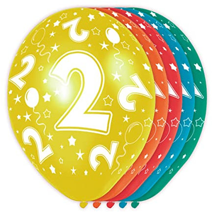 Folat - Luftballons Zahl 2-5 Stück heliumgeeignet Allover Print
