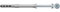 FISCHER 046331 046331-Tassello lungo nylon con vite SXR 10x100 FUS (confezione da 50p.), Argento, (Ø x L) 10 mm x 100 mm