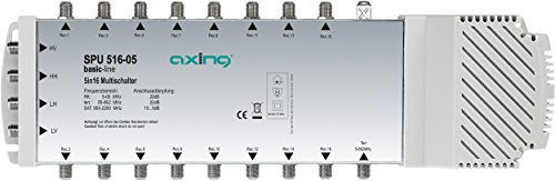 Axing SPU 516-05 Multischalter 5 in 16, SAT aktiv, Quad-tauglich (Schaltnetzteil)