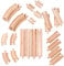 Bigjigs Rail Gerade und Kurven Holzschienen Set