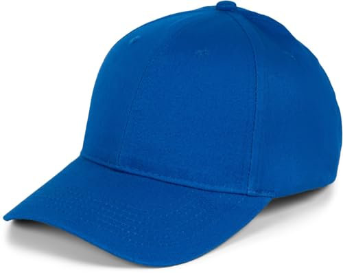 styleBREAKER Unisex 6-Panel Baseball Cap | gebürstete Baumwolle | Klettverschluss verstellbar | einfarbiges Basecap für Damen und Herren, Farbe:Royalblau