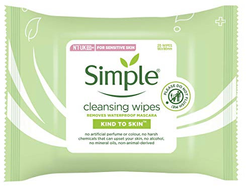 Unilever Simple Kind to Skin Cleansing remove waterproof make-up Facial Wipes for sensitive skin 25 wipes
