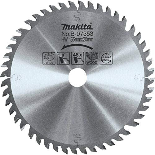 Makita B-07353 Lame à pointe en carbure de tungstène 165 mm x 20 mm
