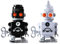 SUCK UK Aufziehroboter Salz- und Pfefferstreuer, Küchengerät, Salzstreuer, Pfefferstreuer, Robote, Aufziehen, Aufziehbare Roboter, Pfeffermühle