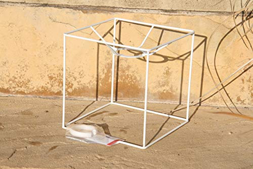 Lampenschirm-Gestell, Quadrat, 15 cm / 15x15 cm, weiss