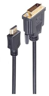 Shiverpeaks®-BASIC-S HDMI auf DVI-D (18+1) Kabel, 2m, vergoldet, Ferrit, Video Adapter Stecker