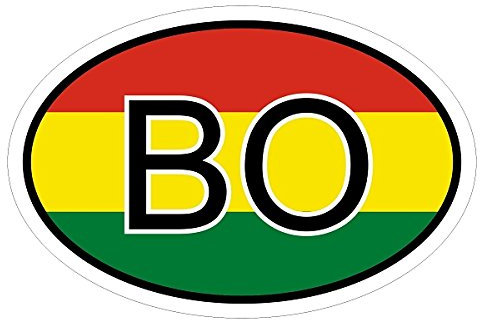 Kiwistar - Autoaufkleber - 10x6,6 cm - außen klebendKiwistar Autoaufkleber - Bolivien BO Auto, Laptop, Fahrrad, LKW, Motorrad Mehrfarbig Autoaufkleber Aufkleber KFZ Flagge Fahne