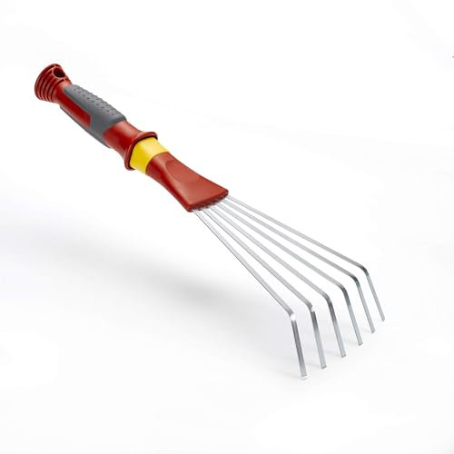 Outils Wolf DRM35 Rastrillo 6 Dientes Multi, Plateado y Naranja