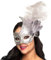 Boland Venezianische Augenmaske, Accessoire, Kostüm, Karneval, Mottoparty, Halloween, Maskenball, Silber