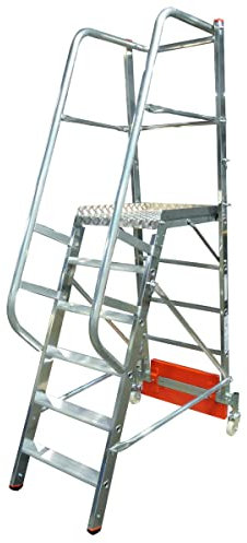 KRAUSE | Alu-Plattformleiter STABILO Vario kompakt | für Enge Gänge | Breite 820 mm | 6 Stufen