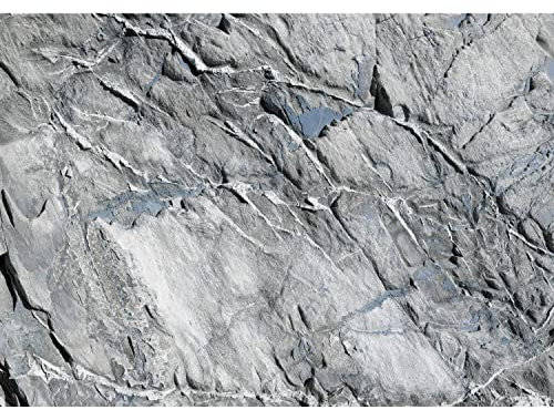 Runa Art Fototapete Stein 3D Effekt 352 x 250 cm Vlies Tapeten XXL Moderne Wandtapete Wohnzimmer Schlafzimmer Grau Blau 9142011c