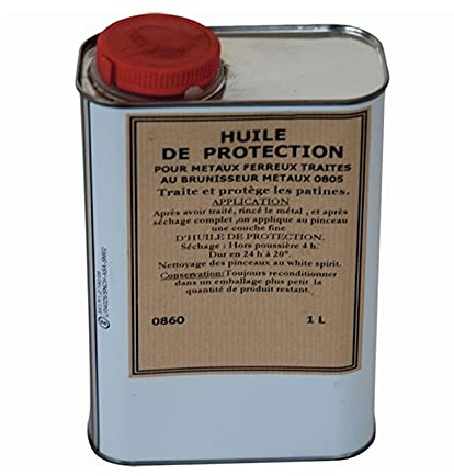 Huile de protection métal bidon 1 litre Permet de renforcer les couleurs et de protéger la rouille