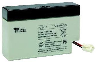 Batteries - Rechargeable - BATTERY LEAD ACID 12V 0.8AH - Y0.8-12