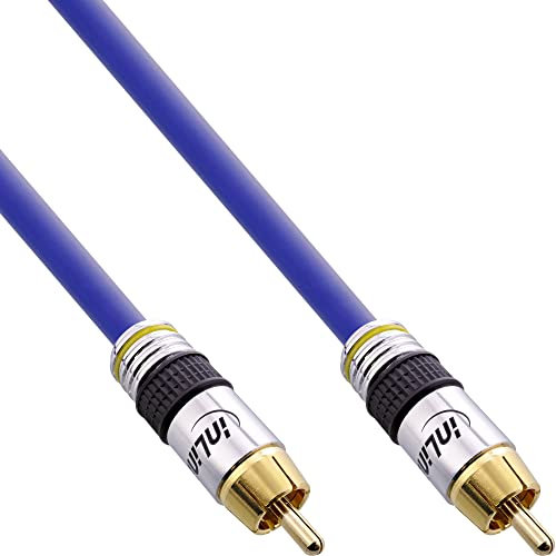INLINE - Premium - Câble Audio vidéo - Vidéo Composite/Audio numérique coaxial - Double Blindage - Connecteurs plaqués Or - 75 Ohm - 2 m (Import Allemagne)