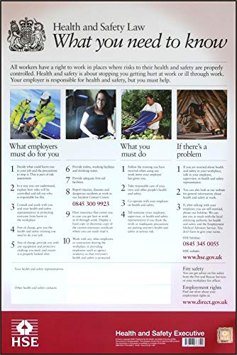 HEALTH & SAFETY LAW POSTER PVC 420MM X 594MM