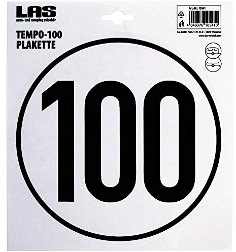 LAS 10541 100 km/h Tempo-Plakette