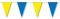 Everflag Wimpelkette wetterfest 4 m : blau/gelb, schwere Qualität