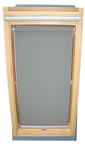 Hochwertiges Abdunkelungsrollo Rollo für Velux DKL/DKU/RHL/RHU-EP GGU,GPU,GHU,GTU PK08 grau // Verdunkelungsrollo/Verdunkelungs-Rollo/Fensterrollo