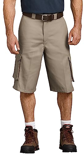 Dickies Men's 13 Inch Loose Fit Twill Cargo Short, Desert Sand, 30