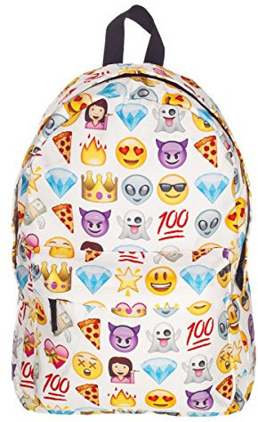Retro Tasche Schultasche Canvas Schulrucksack Vintage Bag Backpack Emoji [005]