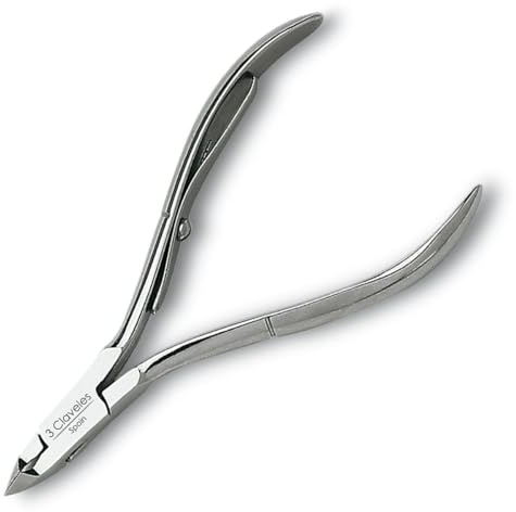 3 Claveles - Alicate Cutícula de 10 cm con Boca Corte de 3 mm